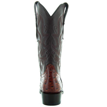 Load image into Gallery viewer, Men&#39;s Cognac Ostrich Print Cowboy Boots (H7002)
