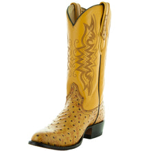Load image into Gallery viewer, Men&#39;s Mantequilla Ostrich Print Cowboy Boots (H7002)
