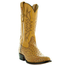 Load image into Gallery viewer, Men&#39;s Mantequilla Ostrich Print Cowboy Boots (H7002)
