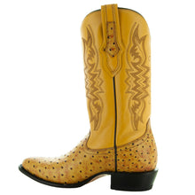 Load image into Gallery viewer, Men&#39;s Mantequilla Ostrich Print Cowboy Boots (H7002)
