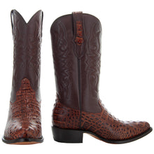 Load image into Gallery viewer, Soto Boots Men&#39;s Gator Tail Print Cowboy Boots Cognac (H7006)
