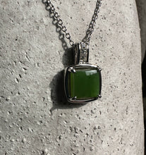 Load image into Gallery viewer, Canadian Jade Pendant with CZ 5560
