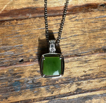 Load image into Gallery viewer, Canadian Jade Pendant with CZ 5560
