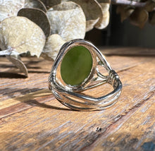 Load image into Gallery viewer, Canadian Jade Silver Ring - 9894

