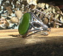 Load image into Gallery viewer, Canadian Jade Silver Ring - 9894
