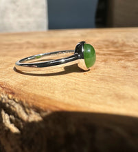 Load image into Gallery viewer, Canadian Jade Silver Ring - 2417
