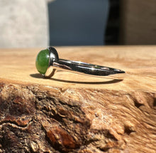 Load image into Gallery viewer, Canadian Jade Silver Ring - 2417
