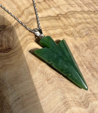 Load image into Gallery viewer, Canadian Jade Arrow Pendant, 31mm
