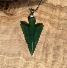 Load image into Gallery viewer, Canadian Jade Arrow Pendant, 31mm
