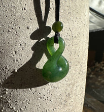 Load image into Gallery viewer, Jade Infinity Twist Pendant, .8&quot;
