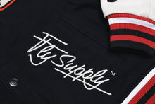 Load image into Gallery viewer, Manifest Varsity Jacket (Black)
