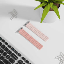 Load image into Gallery viewer, Color - blocking magnetic silicone apple watch strap
