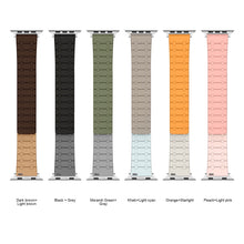 Load image into Gallery viewer, Color - blocking magnetic silicone apple watch strap
