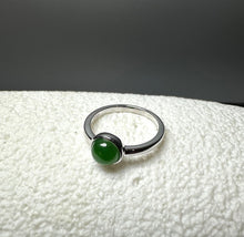 Load image into Gallery viewer, Canadian Jade Silver Ring - 2417
