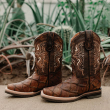 Load image into Gallery viewer, Soto Boots Kids Pirarucu Print Cowboy Boots K4008

