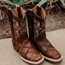 Load image into Gallery viewer, Soto Boots Kids Pirarucu Print Cowboy Boots K4008
