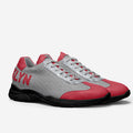 KD KAMRON SWAG red retro bold runner tennis shoe in genuine Italian leather with embossed branding