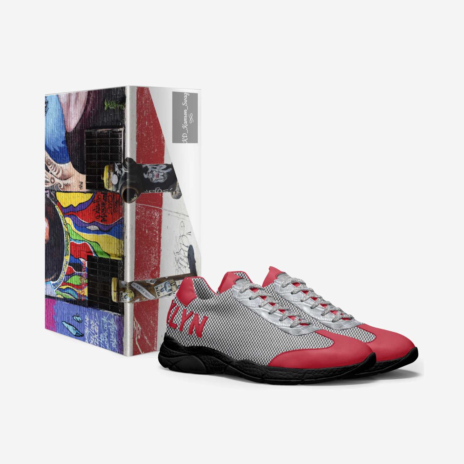 Red low-cut retro runner tennis shoe with padded collar and rubber outsole