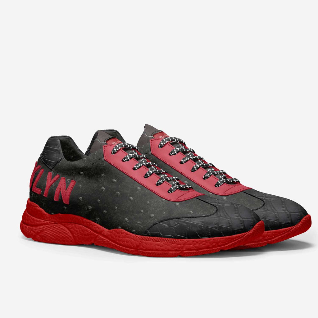 KD SWAG ON low cut Italian leather sneakers with chunky rubber sole and embossed branding