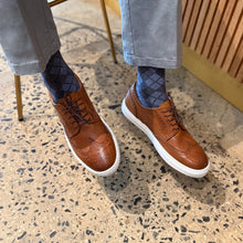 Load image into Gallery viewer, Men&#39;s Don Giovanni Wingtips - Cognac w/ White Sole
