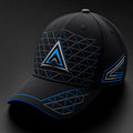 Vertex Apex Grid Baseball Baseball Cap in black with silver geometric Vertex menswear design