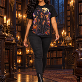 Rich & Rich Midnight Coven Queen Halloween Women's Black T-Shirt