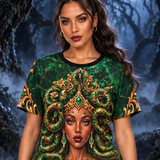 Rich & Rich Emerald Medusa Queen Halloween Women's T-Shirt