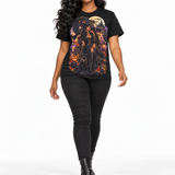 Rich & Rich Midnight Coven Queen Halloween Women's Black T-Shirt