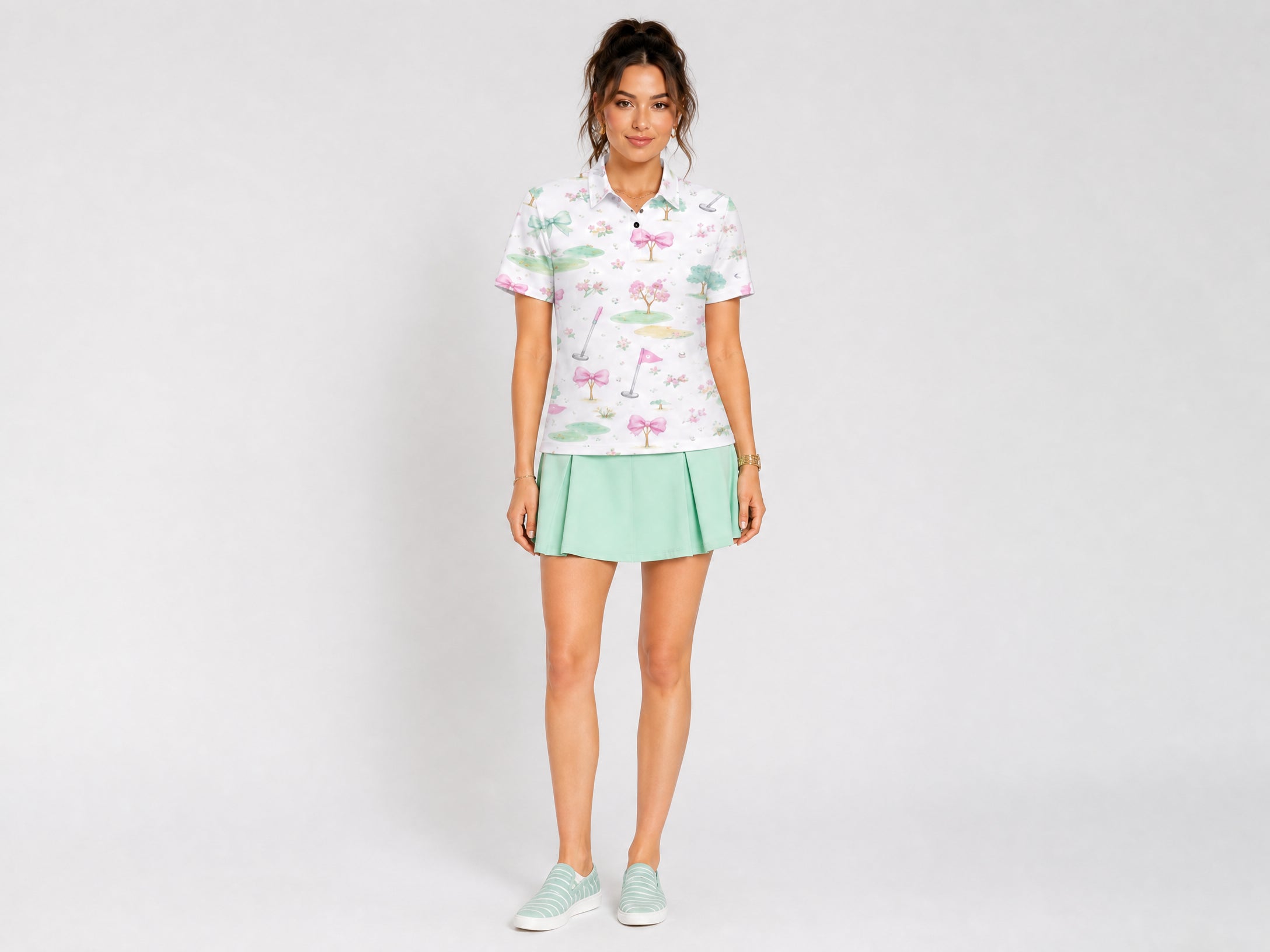 Rich and Rich Multicolor Graphic Women’s Polo Shirt | Lightweight Breathable Pique Polo