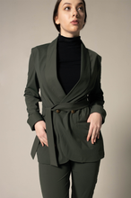 Load image into Gallery viewer, Women&#39;s Olive Blazer with Front Buttons – Tailored Blazer for Women
