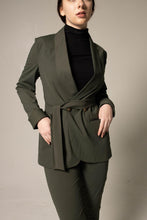 Load image into Gallery viewer, Women&#39;s Olive Blazer with Front Buttons – Tailored Blazer for Women
