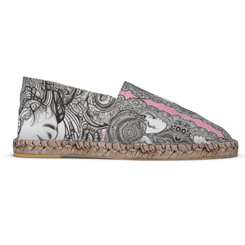 Rich and Rich Women's Caricature Pink Espadrilles