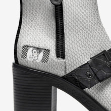 Load image into Gallery viewer, Rich and Rich Black and White PolkaDot Zip Sporty Boot
