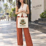 Rich and Rich Heritages-in-Bloom Women's Beige Tote Bag