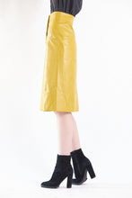 Load image into Gallery viewer, Glossy Vegan Leather Pencil Skirt – Women’s Chic Faux Leather Skirt
