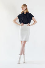 Load image into Gallery viewer, Luxe White Mini Tweed Skirt – Women’s Chic Mini Skirt
