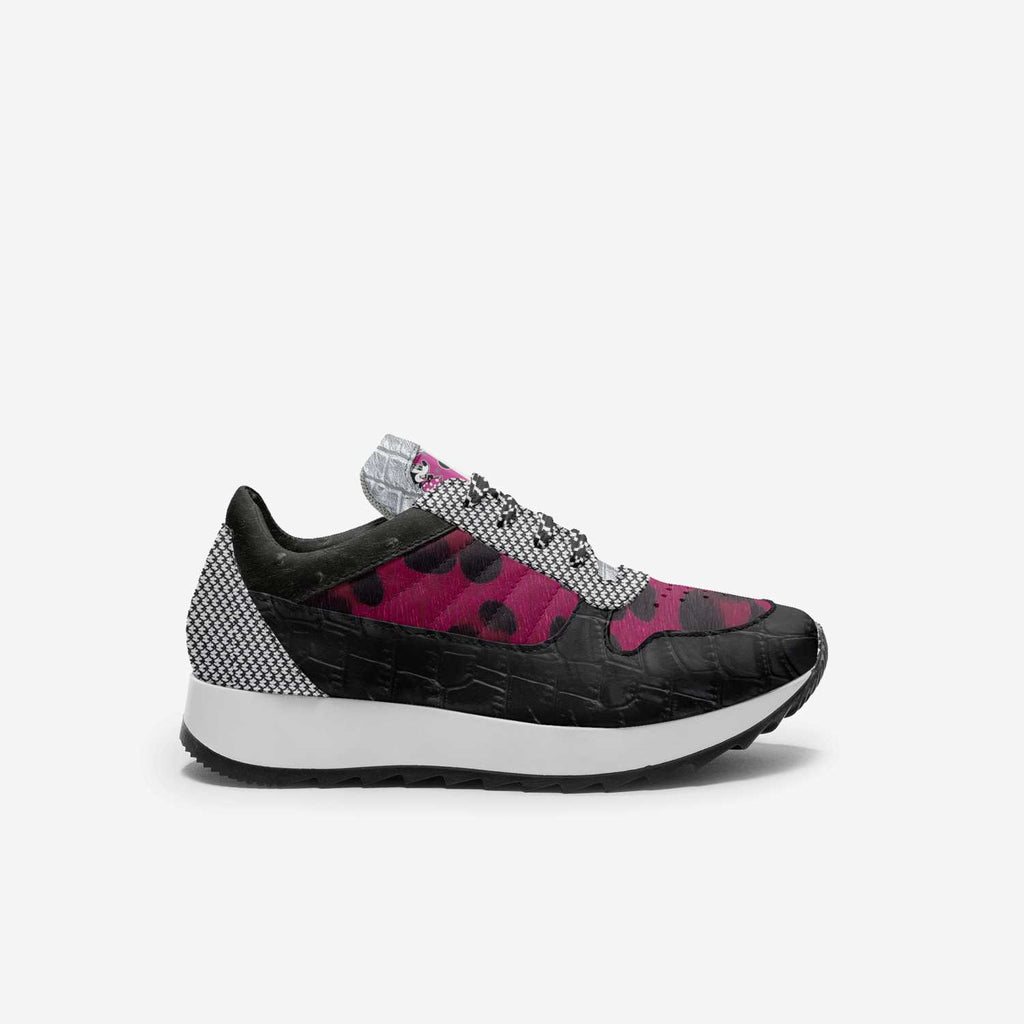 R&RH Girls Classic Runner pink and black sneaker for kids by Desiree Sims