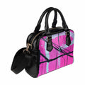 R&RH Pink Designer Women's Shoulder Bag made of pink PU leather with adjustable strap