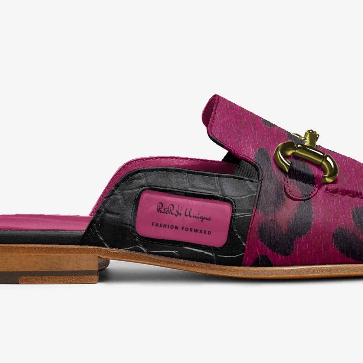 R&RH Unique Magenta Slip-On Women's Loafer handcrafted Italian leather shoe