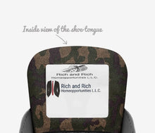 Load image into Gallery viewer, R&amp;RH Biz Extra Large High-Top Camo Brown Unisex Sneaker
