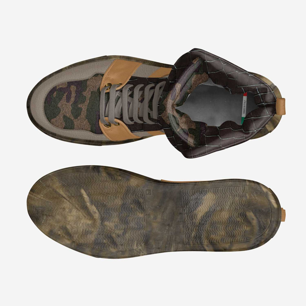 R&RH Biz Extra Large High-Top Camo Brown Unisex Sneaker