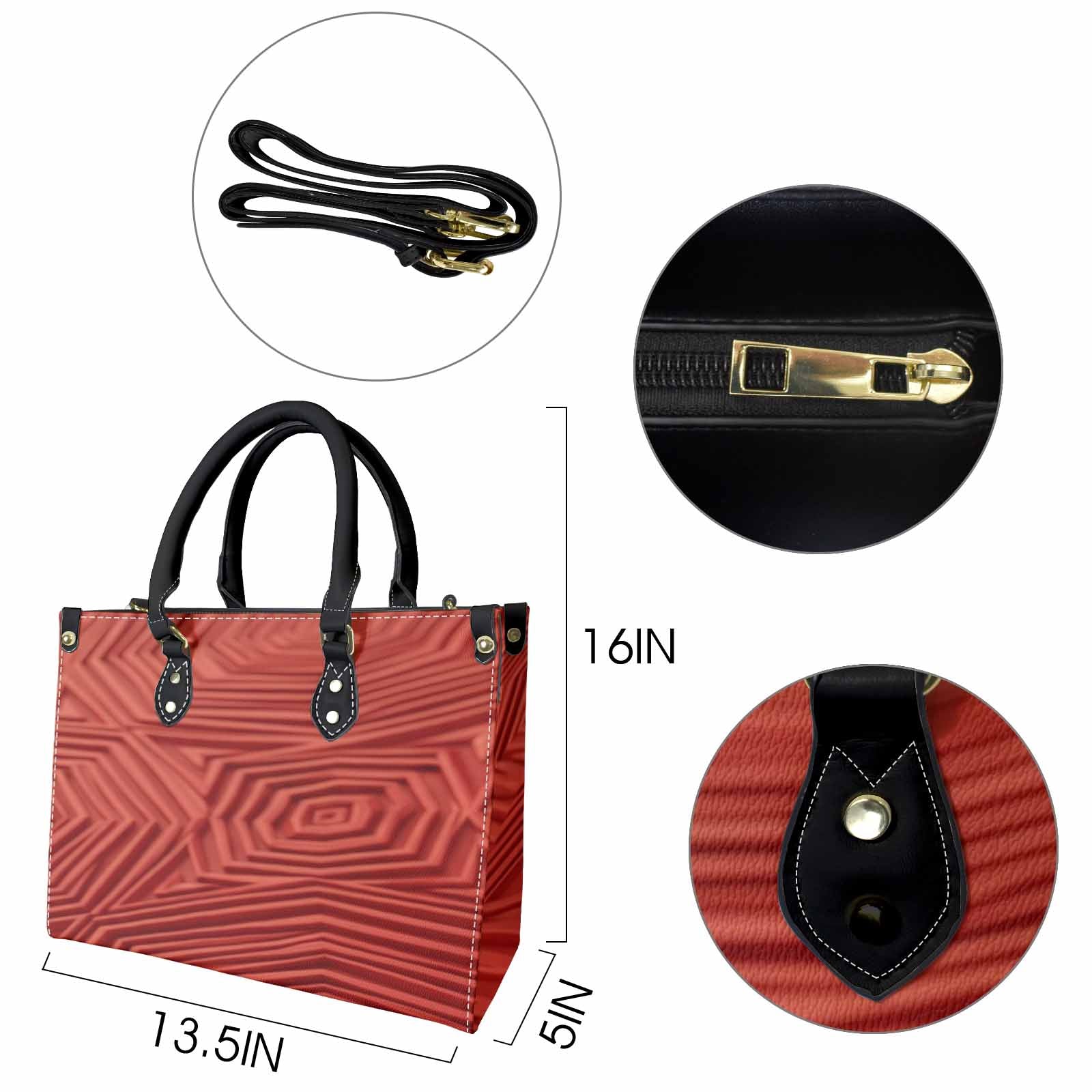 Rich and Rich Red Print Graphic Designer Women's Medium Size Handbag