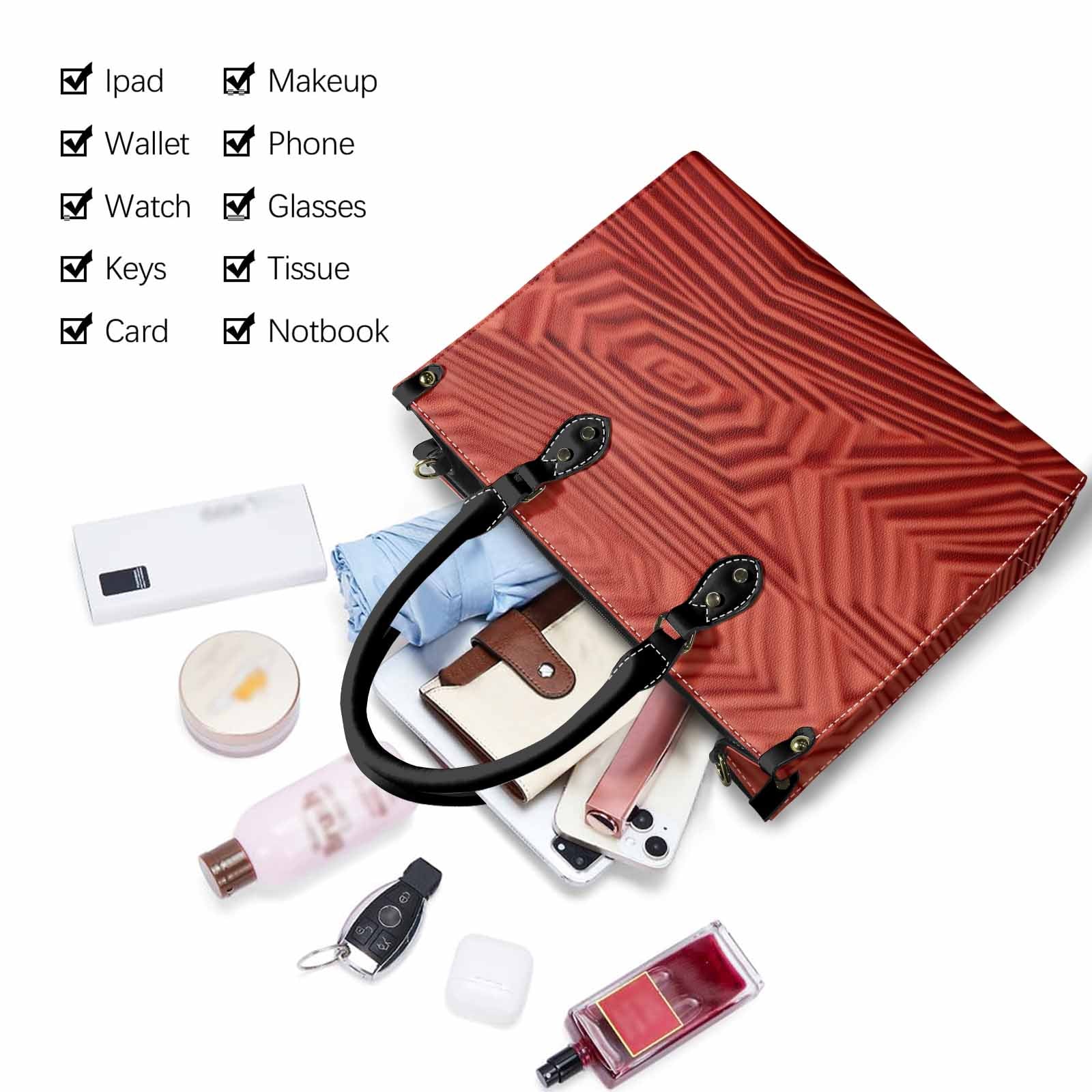 Rich and Rich Red Print Graphic Designer Women's Medium Size Handbag