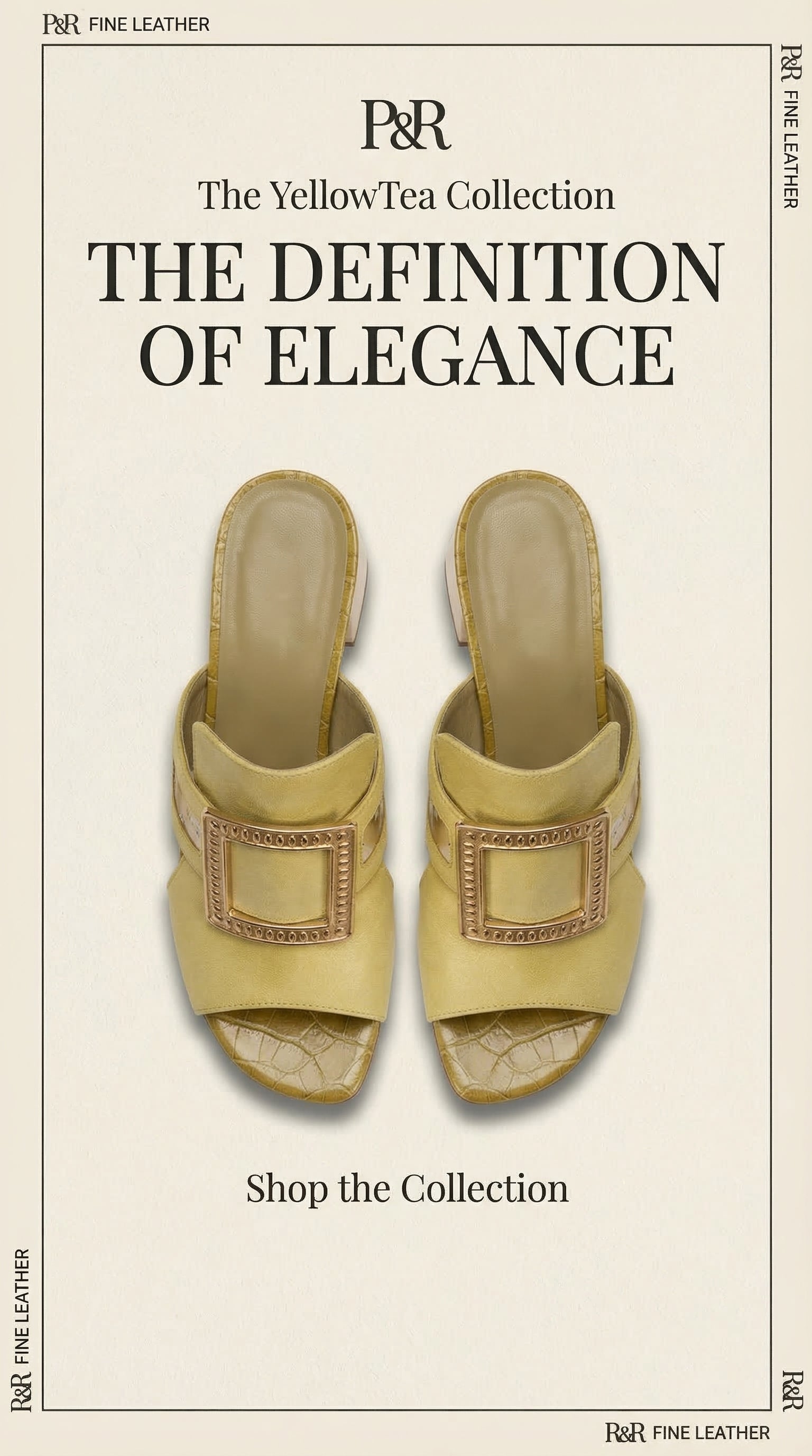 Rich and Rich YellowTea Women's Yellow Gold Sandals