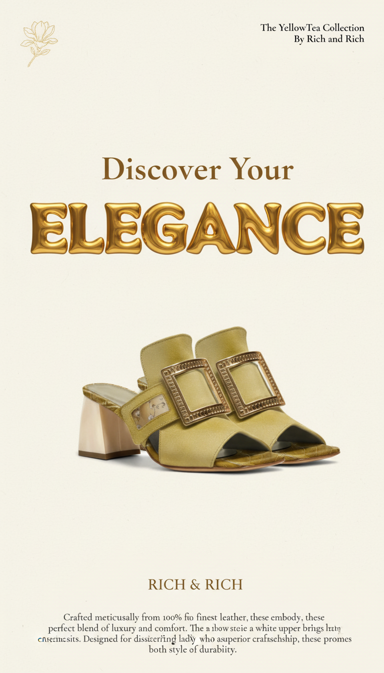 Rich and Rich YellowTea Women's Yellow Gold Sandals