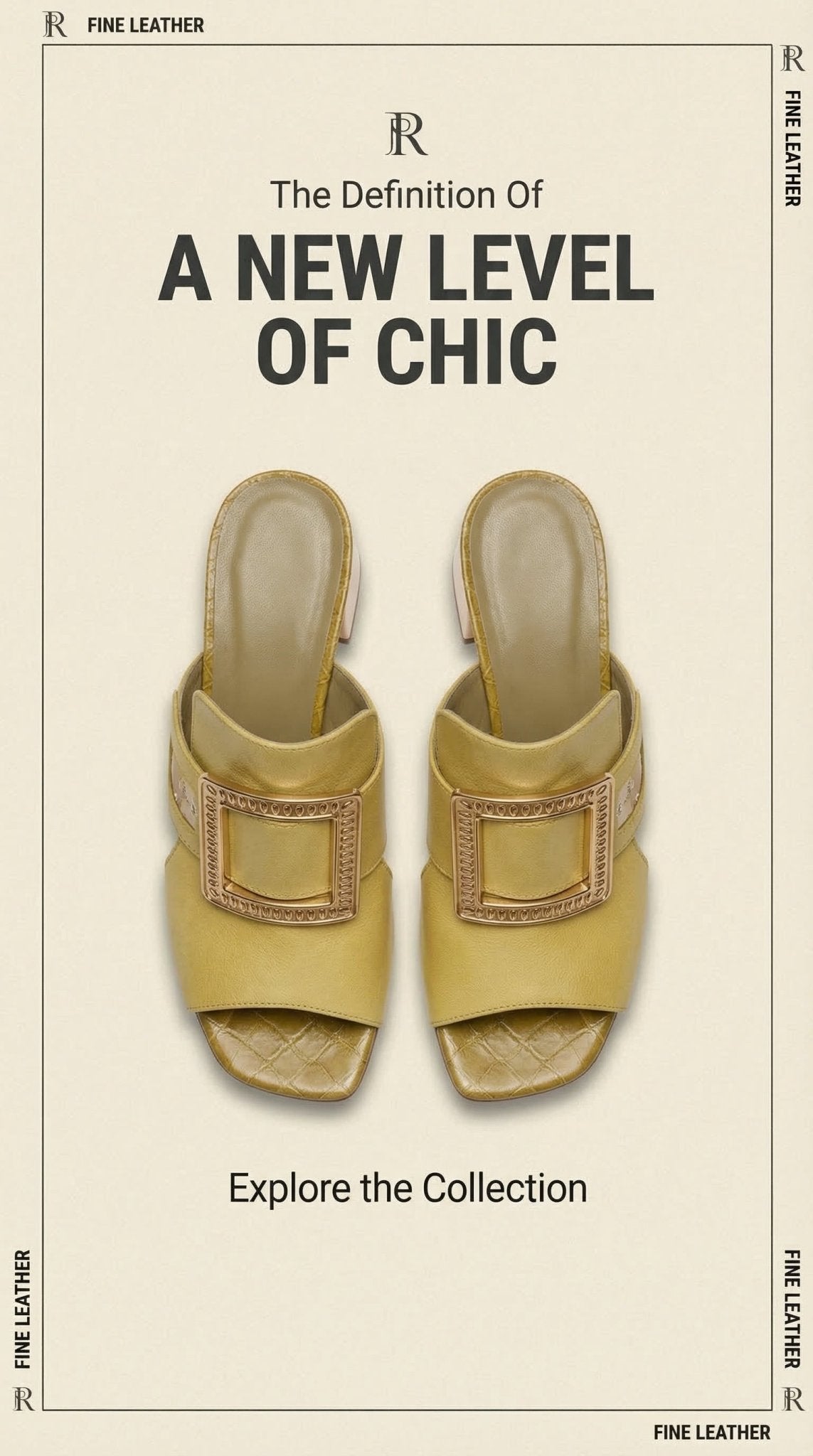 Women's yellow gold leather sandals with croc-print straps and oversized gold-tone buckle — additional view 9