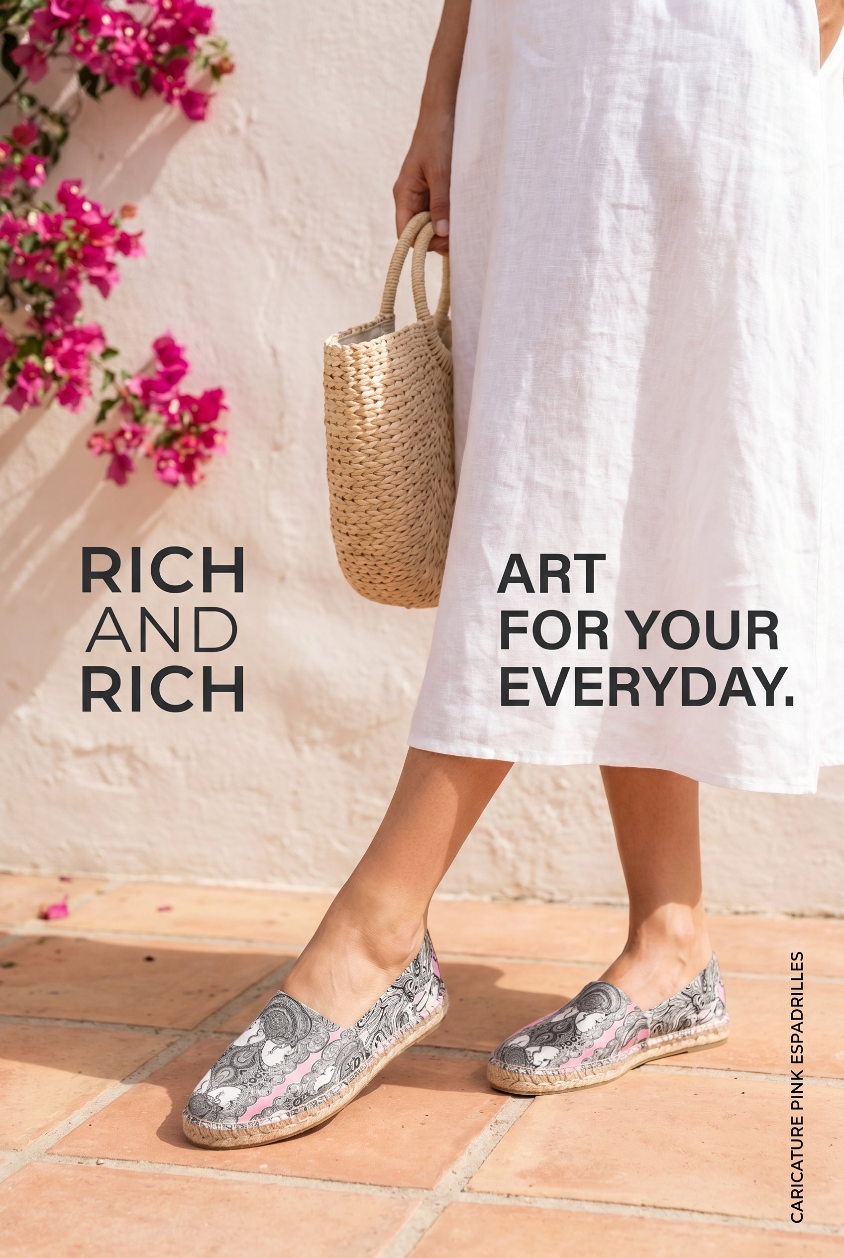 Rich and Rich Women's Caricature Pink Espadrilles