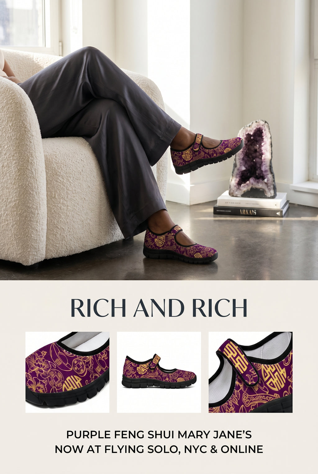 Rich and Rich Purple Feng Shui Women’s Mary Jane’s