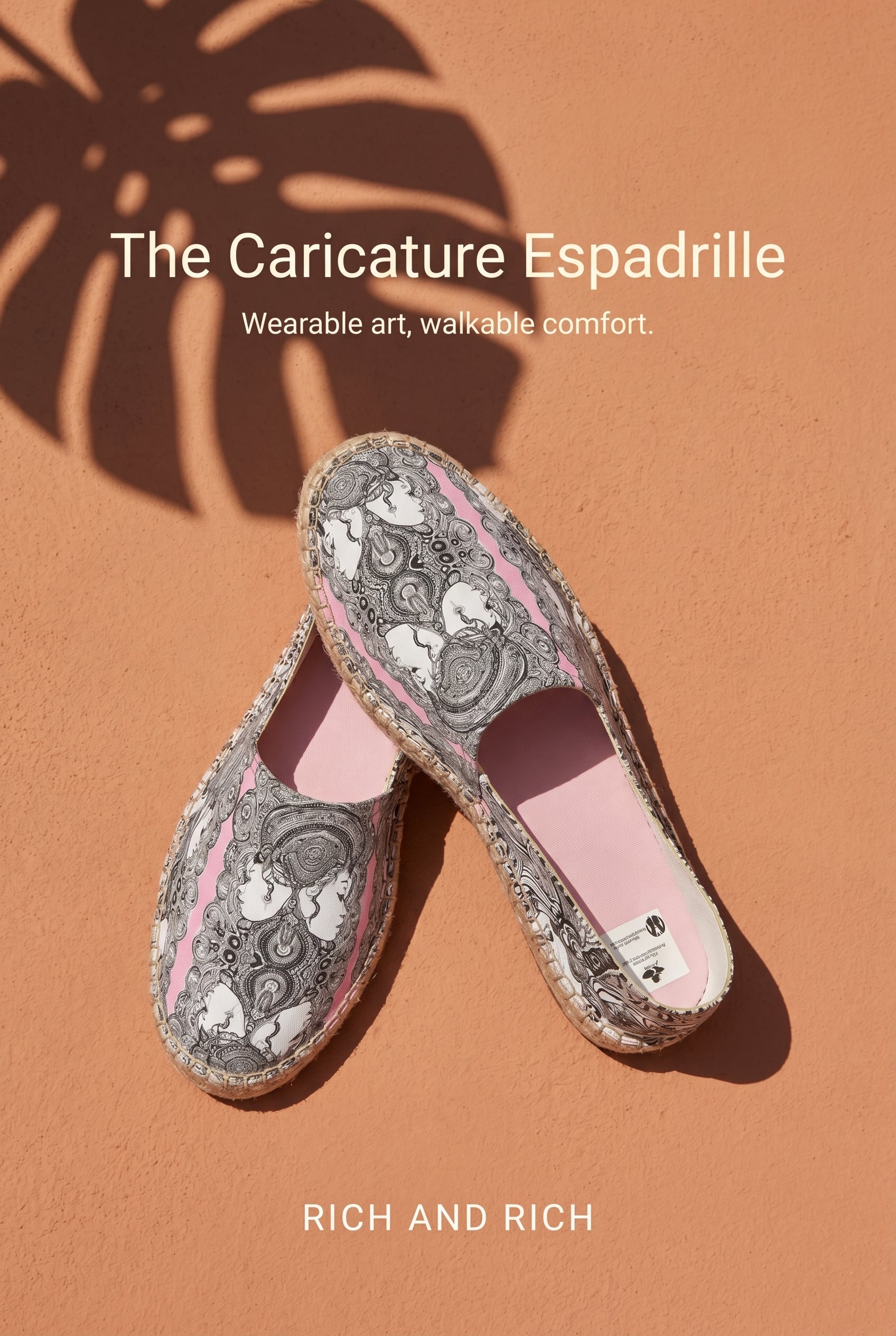 Rich and Rich Women's Caricature Pink Espadrilles