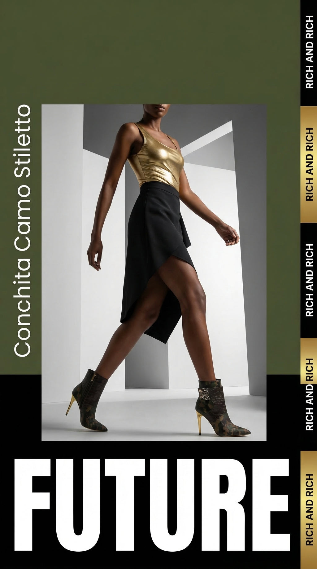 Rich and Rich Conchita Camo Future Women's Stiletto